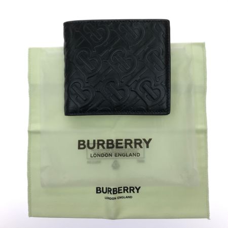  BURBERRY バーバリー 財布 2つ折り財布 TIVDSR1271 TBモノグラムエンボス加工 ブラック