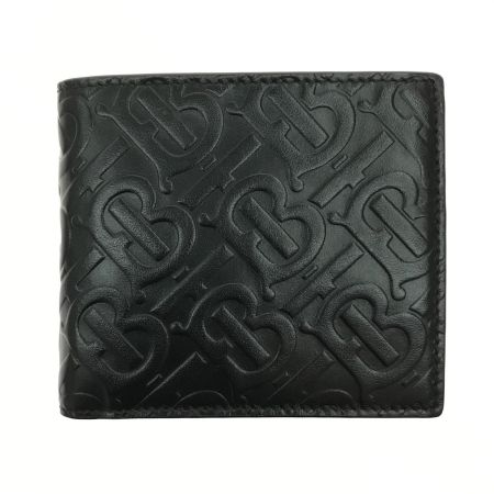  BURBERRY バーバリー 財布 2つ折り財布 TIVDSR1271 TBモノグラムエンボス加工 ブラック