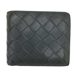▼▼ BOTTEGA VENETA ボッテガヴェネタ 財布 2つ折り財布 グレー 箱・布袋付 イントレチャート グレー Bランク