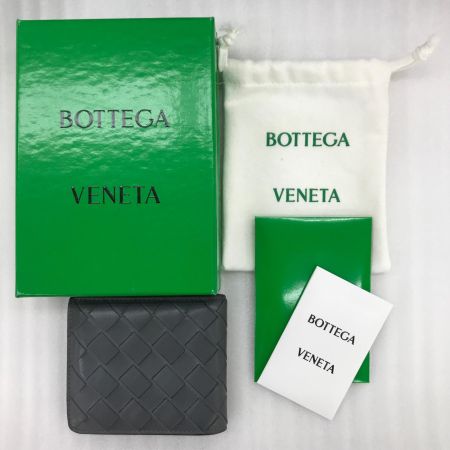  BOTTEGA VENETA ボッテガヴェネタ 財布 2つ折り財布 グレー 箱・布袋付 イントレチャート グレー