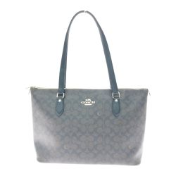 ▼▼ COACH コーチ レディース ギャラリートートバッグ シグネチャー コーティングキャンバス CW381 ブラウン Bランク