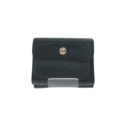 ▼▼ IL BISONTE イルビゾンテ レディース 三つ折り財布 がま口財布 コンパクトウォレット 牛革 イタリア製 ブラック Bランク
