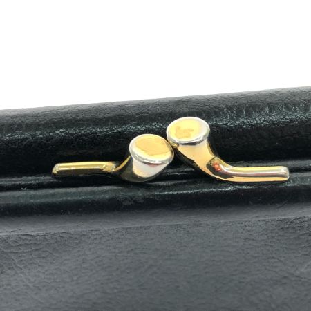  IL BISONTE イルビゾンテ レディース 三つ折り財布 がま口財布 コンパクトウォレット 牛革 イタリア製 ブラック