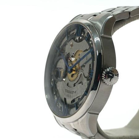  TISSOT ティソ メンズ腕時計 手巻き シュマンドトゥレル スケルトン WJHU8LBAZ/T099405A
