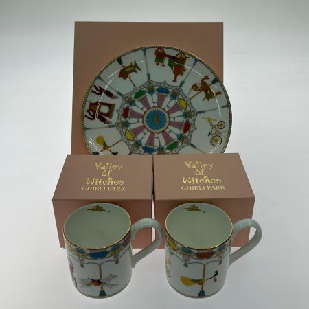   ジブリパーク限定 魔女の谷メリーゴーランド マグカップ/プレート3点セット ノリタケ