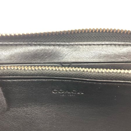  COACH コーチ ユニセックス 長財布 ラウンドファスナー シグネチャー F58112 ブラック