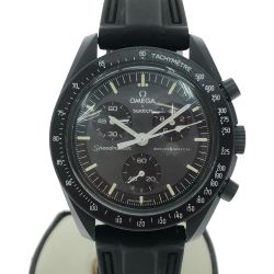 ▼▼ OMEGA オメガ メンズ腕時計 クオーツ クロノグラフ SWATCHコラボ ミッション トゥ マーキュリー ベルト社外品 S033A100 Bランク