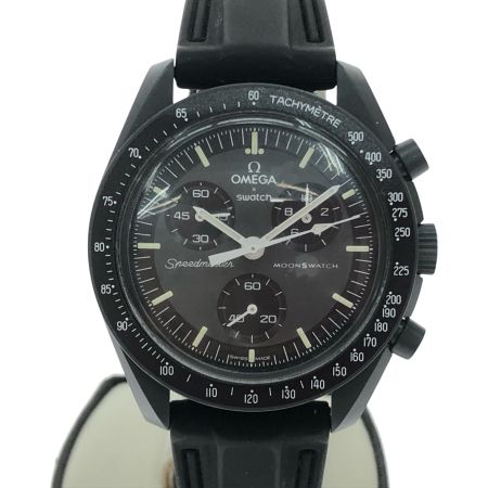  OMEGA オメガ メンズ腕時計 クオーツ クロノグラフ SWATCHコラボ ミッション トゥ マーキュリー ベルト社外品 S033A100