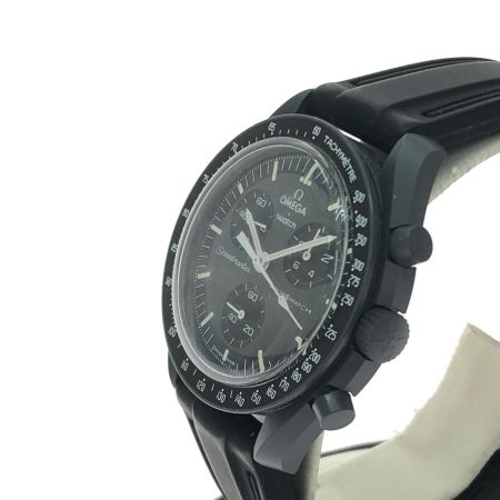  OMEGA オメガ メンズ腕時計 クオーツ クロノグラフ SWATCHコラボ ミッション トゥ マーキュリー ベルト社外品 S033A100