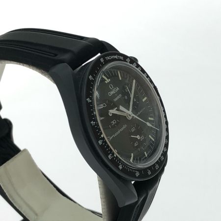  OMEGA オメガ メンズ腕時計 クオーツ クロノグラフ SWATCHコラボ ミッション トゥ マーキュリー ベルト社外品 S033A100