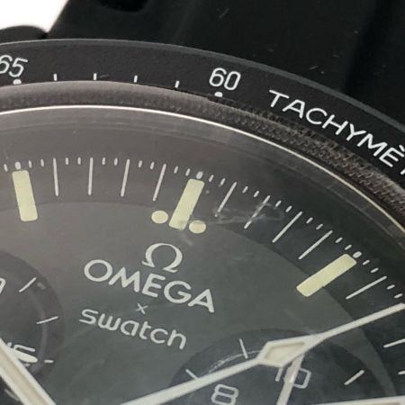  OMEGA オメガ メンズ腕時計 クオーツ クロノグラフ SWATCHコラボ ミッション トゥ マーキュリー ベルト社外品 S033A100