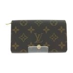 ▼▼ LOUIS VUITTON ルイヴィトン レディース 二つ折り財布 モノグラム ポルト モネ・ピエ トレゾール M61730 ブラウン Bランク
