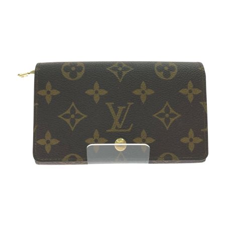  LOUIS VUITTON ルイヴィトン レディース 二つ折り財布 モノグラム ポルト モネ・ピエ トレゾール M61730 ブラウン
