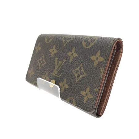  LOUIS VUITTON ルイヴィトン レディース 二つ折り財布 モノグラム ポルト モネ・ピエ トレゾール M61730 ブラウン