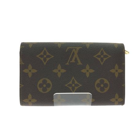  LOUIS VUITTON ルイヴィトン レディース 二つ折り財布 モノグラム ポルト モネ・ピエ トレゾール M61730 ブラウン