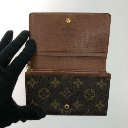 LOUIS VUITTON ルイヴィトン レディース 二つ折り財布 モノグラム ポルト モネ・ピエ トレゾール M61730 ブラウン
