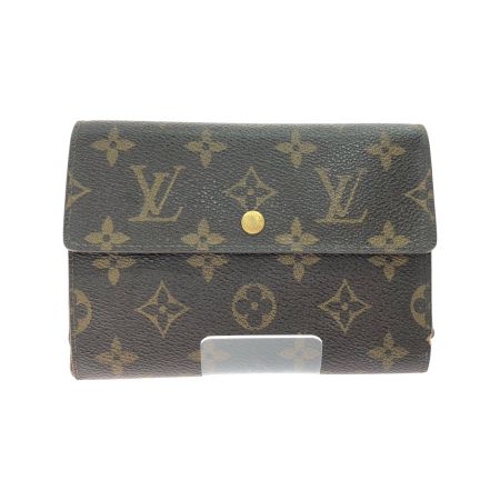 LOUIS VUITTON ルイヴィトン レディース 三つ折り財布 モノグラム ポルトトレゾール・エテュイパピエ M61202 ブラウン