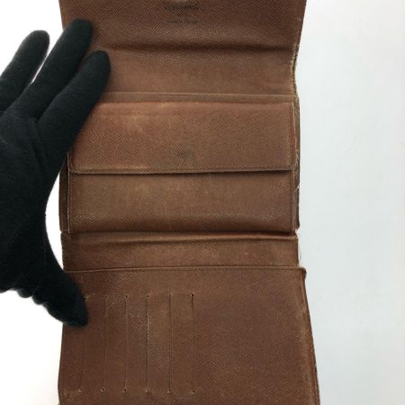  LOUIS VUITTON ルイヴィトン レディース 三つ折り財布 モノグラム ポルトトレゾール・エテュイパピエ M61202 ブラウン