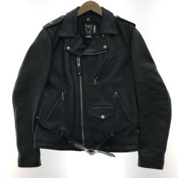 ▼▼ Schott ショット  レザージャケット SIZE 38 メンズ レザー 無地 613UST ワンスターライダース 613UST ブラック Bランク