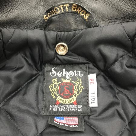  Schott ショット  レザージャケット SIZE 38 メンズ レザー 無地 613UST ワンスターライダース 613UST ブラック