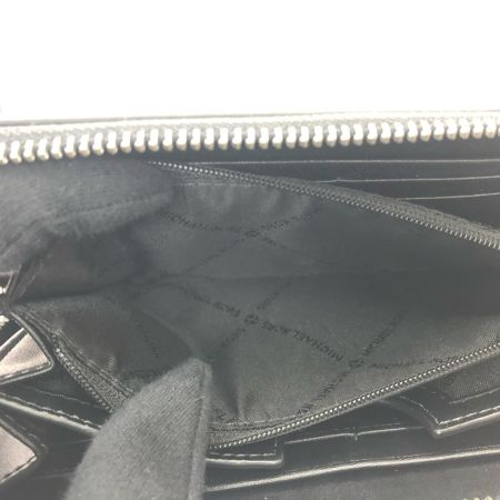  MICHAEL KORS マイケルコース ユニセックス ラウンドファスナー 長財布 MK シグネチャー 36S4LPCZ1B ホワイト×ブラック