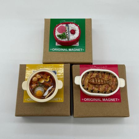   ジブリパーク限定マグネット3点セット 鍋焼きうどん メイのお弁当箱 ニシンとカボチャのつつみ焼き