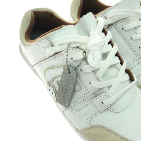  SANGACIO サンガッチョ ×BRANDALISED メンズスニーカー にゅ～ずcom バンクシー 27.5cm ホワイト