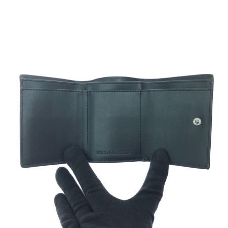  MICHAEL KORS マイケルコース レディース 三つ折り財布 モノグラム コンパクトウォレット 36H1LCOF1B ブラック×ネイビー