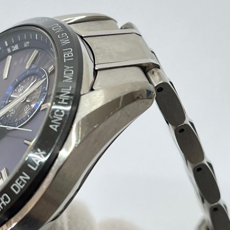  SEIKO セイコー 腕時計 電波ソーラー チタン 8B63-0AB0 シルバー×ブルー系