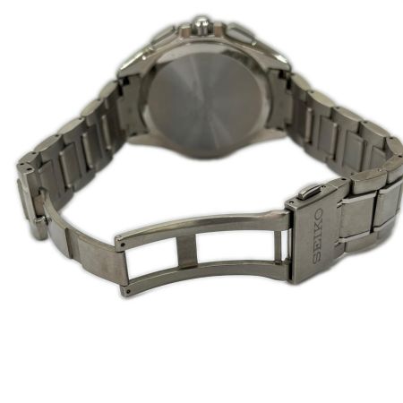  SEIKO セイコー 腕時計 電波ソーラー チタン 8B63-0AB0 シルバー×ブルー系