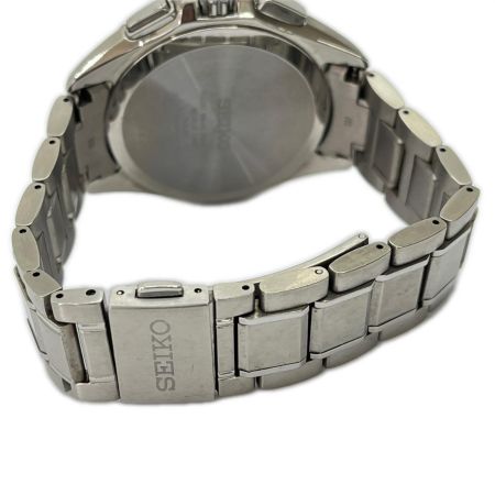  SEIKO セイコー 腕時計 電波ソーラー チタン 8B63-0AB0 シルバー×ブルー系