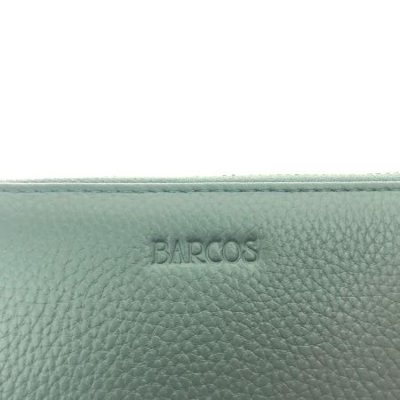  BARCOS バルコス レディース ラウンドファスナー レザー 長財布  グリーン