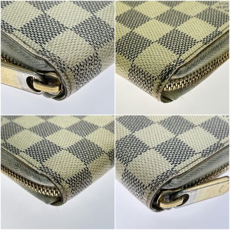  LOUIS VUITTON ルイヴィトン 長財布 ダミエ アズールジッピーウォレット N60019 ホワイト