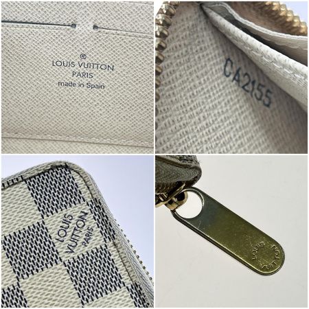 LOUIS VUITTON ルイヴィトン 長財布 ダミエ アズールジッピーウォレット N60019 ホワイト