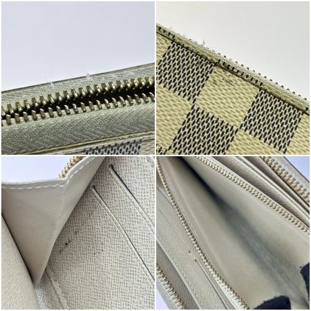  LOUIS VUITTON ルイヴィトン 長財布 ダミエ アズールジッピーウォレット N60019 ホワイト