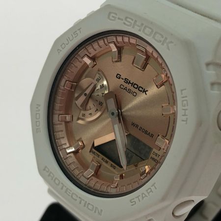  CASIO カシオ レディース腕時計 クオーツ デジアナウォッチ Baby-G 文字盤ピンクゴールド GMA-S2100MD