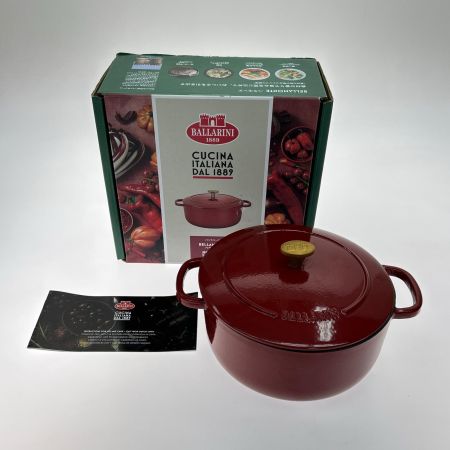  BELLAMONTEベラモンテ ほうろう鍋 ポモドーロ・レッド 22cm/3.0L ガス/IH対応