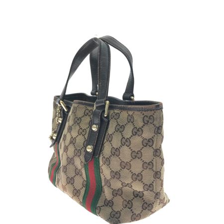  GUCCI グッチ レディース トートバッグ シェリーライン GGキャンバス ミニトート ベージュ