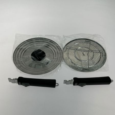  燕三 IH対応ハンドル着脱式鍋4点セット 蒸し台付