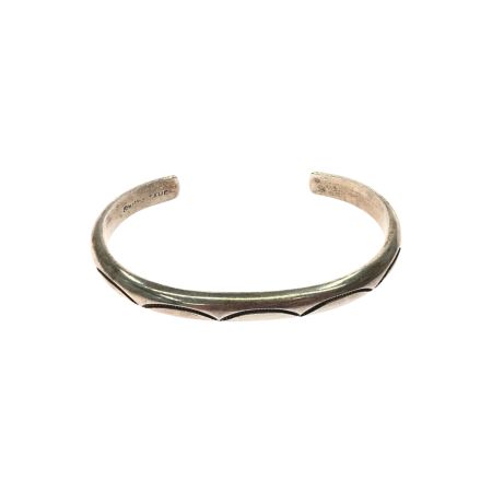  sterling tahe スターリングタホ ユニセックス インディアンジュエリー ナバホ族 シルバーバングル スタンプワーク 23.8g 