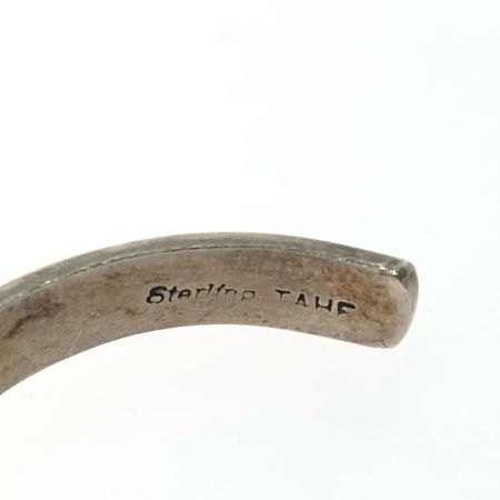  sterling tahe スターリングタホ ユニセックス インディアンジュエリー ナバホ族 シルバーバングル スタンプワーク 23.8g 