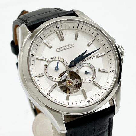  CITIZEN シチズン 腕時計 自動巻き 本体のみ レザー ホワイト 4D2050501 メンズ 4197-003CR01