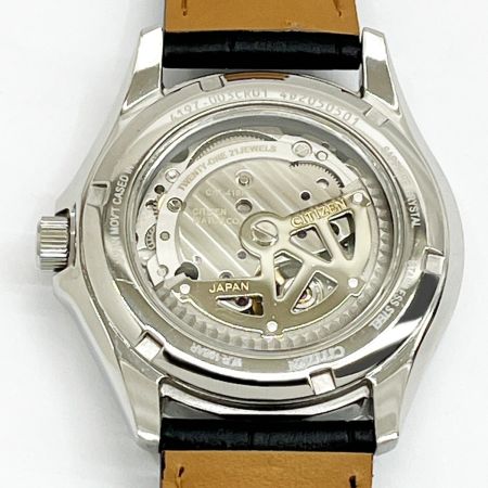 CITIZEN シチズン 腕時計 自動巻き 本体のみ レザー ホワイト 4D2050501 メンズ 4197-003CR01