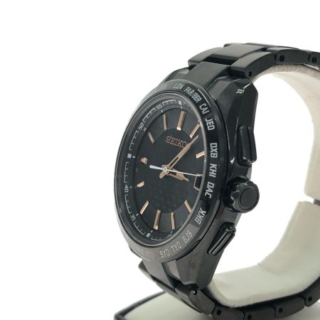  SEIKO セイコー メンズ腕時計 電波ソーラー BRIGHTZ ブライツ オールブラック デイト 7B27-0AC0