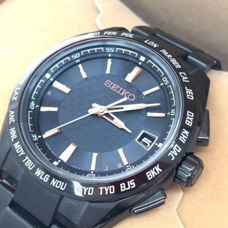  SEIKO セイコー メンズ腕時計 電波ソーラー BRIGHTZ ブライツ オールブラック デイト 7B27-0AC0