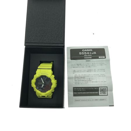  CASIO カシオ メンズ腕時計 クオーツ デジアナウォッチ 歩数計測 Bluetooth 搭載  GBA-800 レモンイエロー