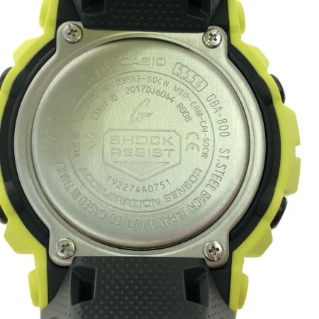  CASIO カシオ メンズ腕時計 クオーツ デジアナウォッチ 歩数計測 Bluetooth 搭載  GBA-800 レモンイエロー
