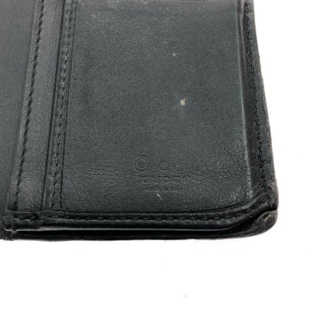  GUCCI グッチ メンズ 二つ折り長財布 マイクログッチシマ ロングウォレット カードケース 小銭入れなし ブラック