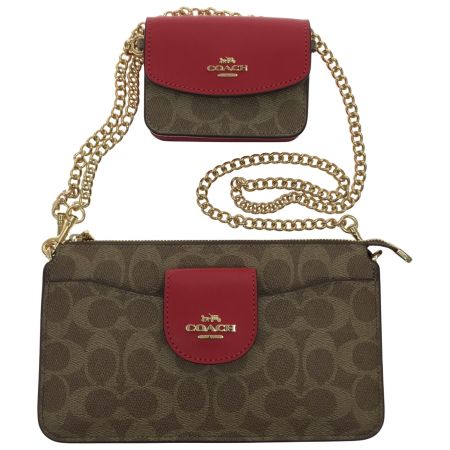  COACH コーチ クロスボディ ポーチ バッグ ショルダーバッグ シグネチャー H2539 CCK79 レッド