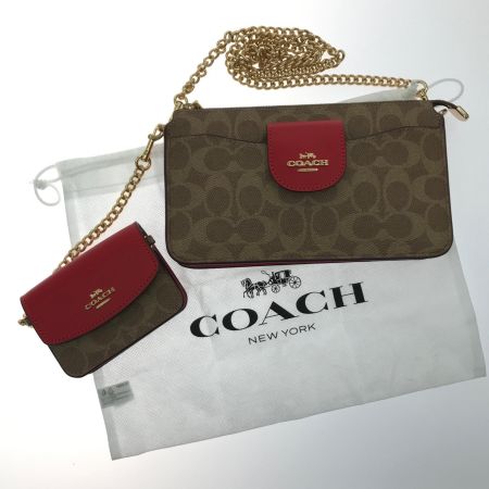  COACH コーチ クロスボディ ポーチ バッグ ショルダーバッグ シグネチャー H2539 CCK79 レッド